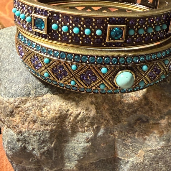 2 Stackable HEIDI DAUS Rhinestone Bracelets - Picture 2 of 10